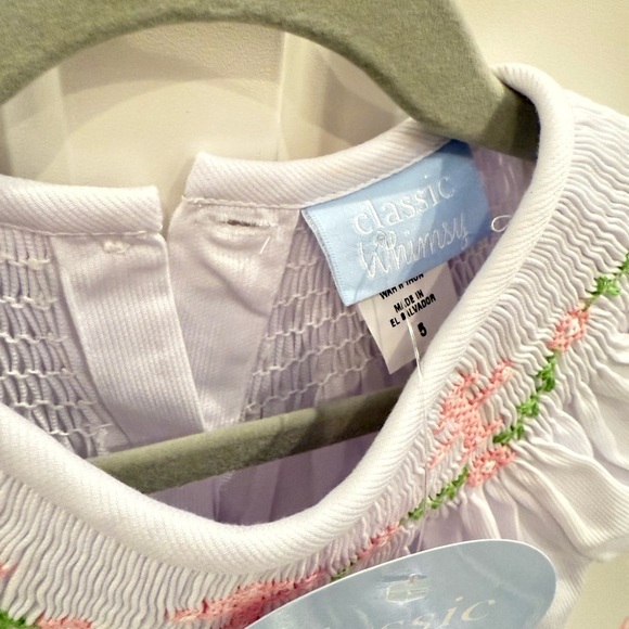 NEW Classic Whimsy Cross and Vine White Smocked Dress - Picture 7 of 8